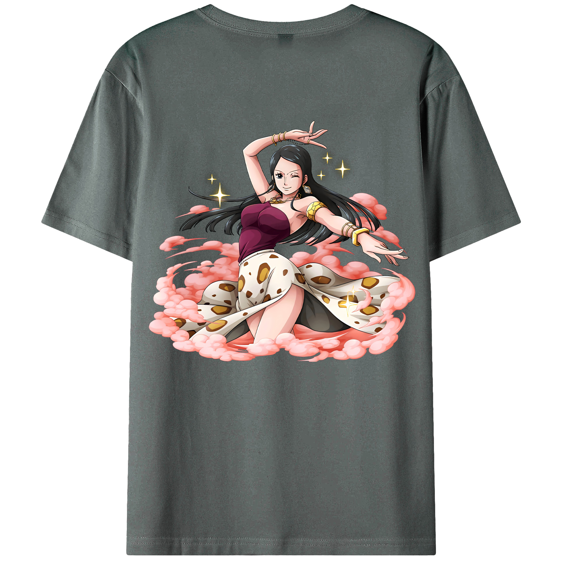 ワンピース ニコ・ロビン ONE PIECE Nico Robin 綿100％ メンズ半袖Tシャツ（バックプリント） 通気性